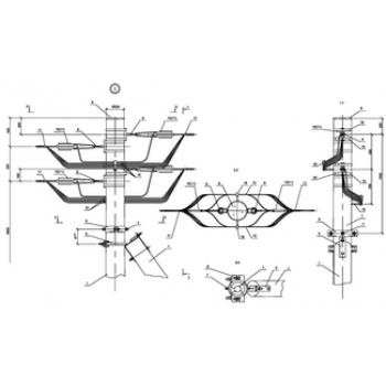 IEK Опора Ад16 деревянная анкерная концевая двухцепная - ASIP-DER-OPR-422-00-56